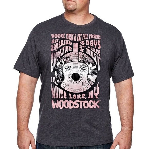 Woodstock 1969 Peace Love Music Logo rock Official T-Shirt 3XB B&T T-Shirt NWT - Picture 1 of 3